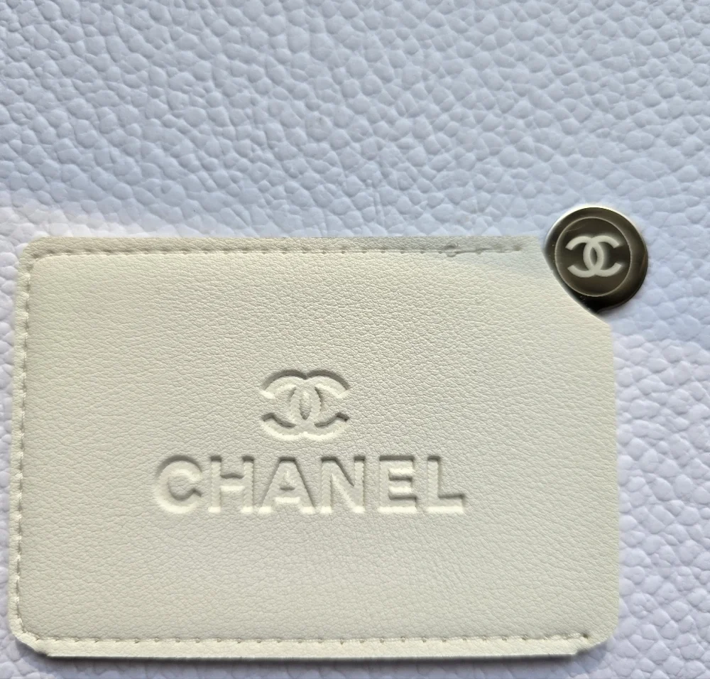 Chanel Mirror in Card Pouch- Cream